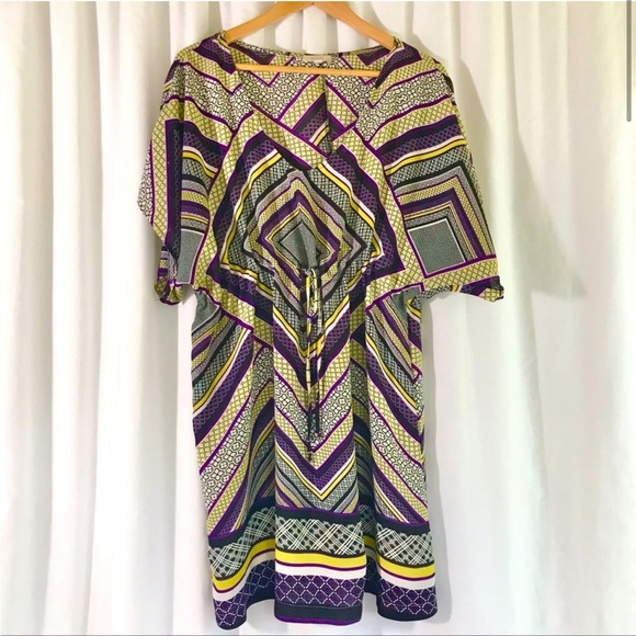 HALO Geometric Print Swim Coverup - Picture 1 of 5